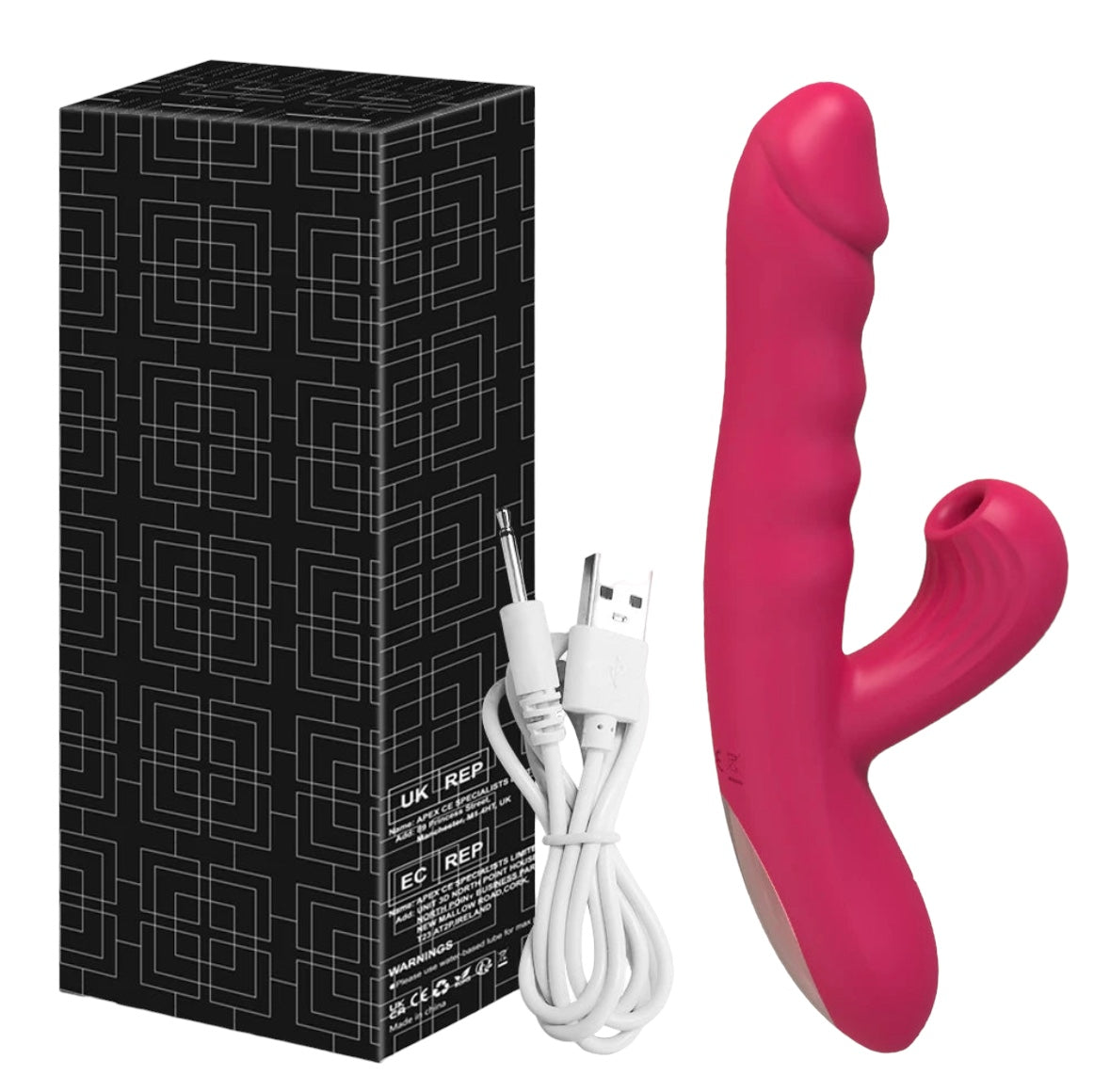 Lucifer On You - Vibromasseur 2 en 1 Gode Aspire & va et vient