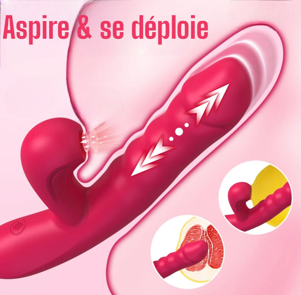 Lucifer On You - Vibromasseur 2 en 1 Gode Aspire & va et vient