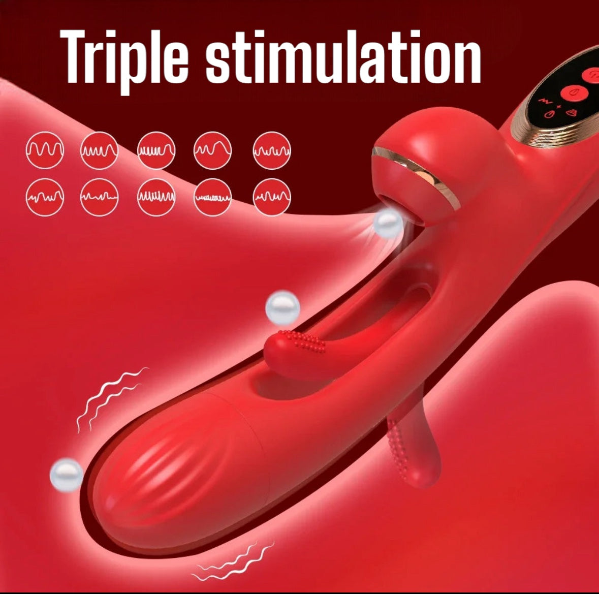 Sextoy triple stimulation Aspirant, vibrant et stimulateur de point G