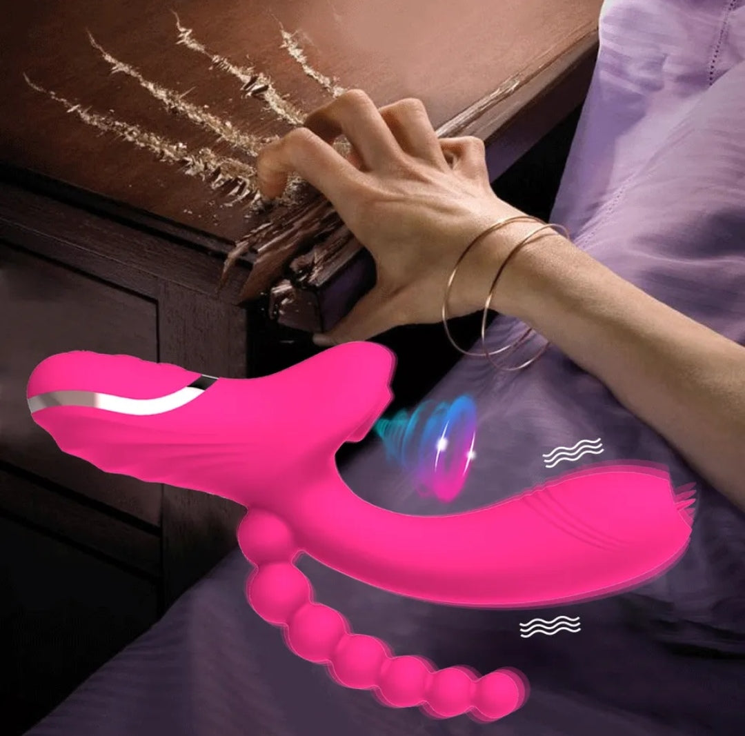 Lucifer On You - vibromasseur 3 en 1 stimulateur de point G prostate et aspire clitoris