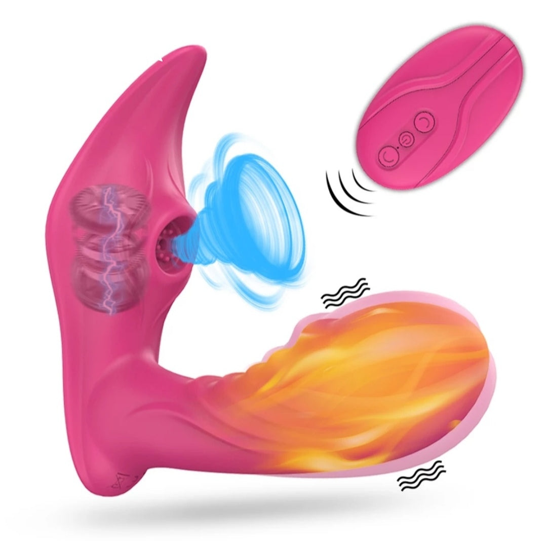 Lucifer Lingerie - Le stimulateur clitoridien à télécommande - Aspire clito télécommandé - Jeux entre adulte - sextoy - Plaisir à deux Faites jouir votre femme à distance en moins de 30 SECONDES !
