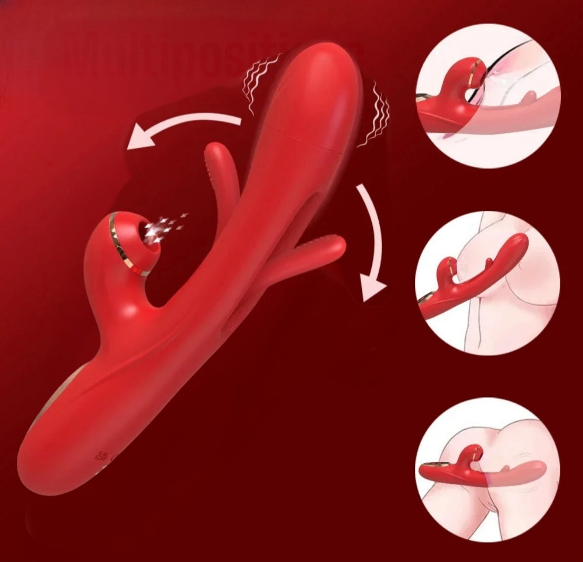 Sextoy triple stimulation Aspirant, vibrant et stimulateur de point G