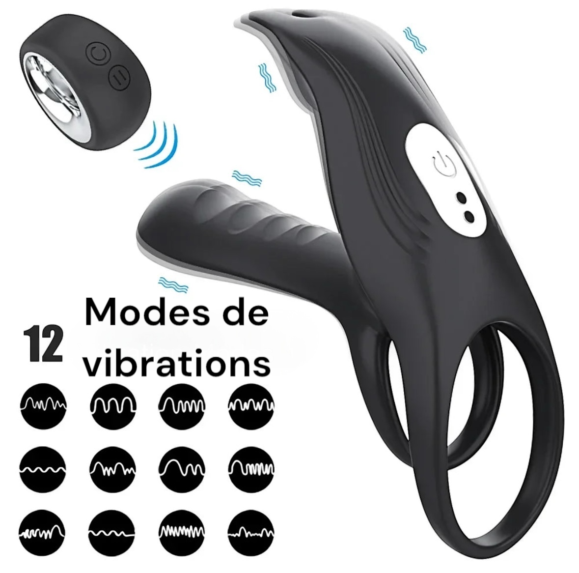 Anneau Vibrant “Inferno Duo” – Plaisir Partagé et Endurance Maximale