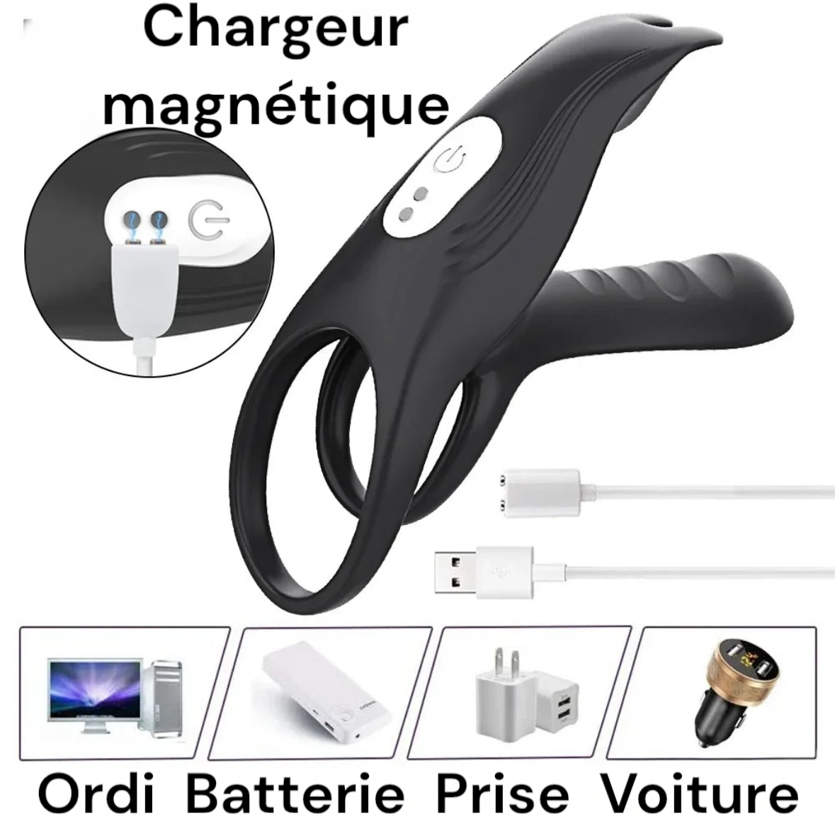 Anneau Vibrant “Inferno Duo” – Plaisir Partagé et Endurance Maximale