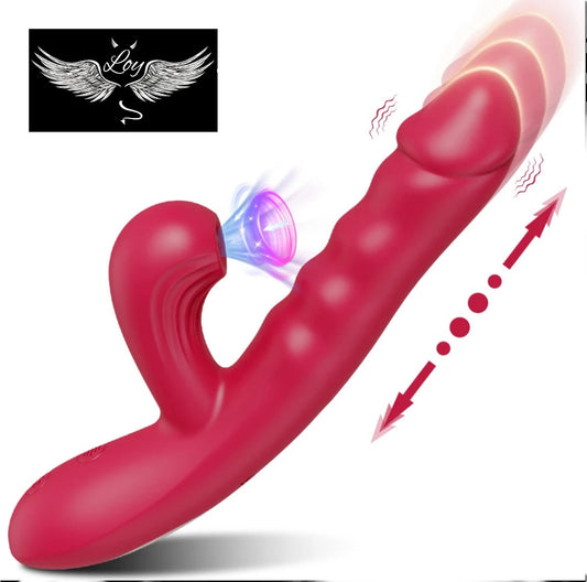 Lucifer On You - Vibromasseur 2 en 1 Gode Aspire & va et vient