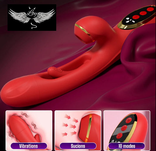 Rabbit 3 en 1 Aspirant, vibrant et stimulateur de point G